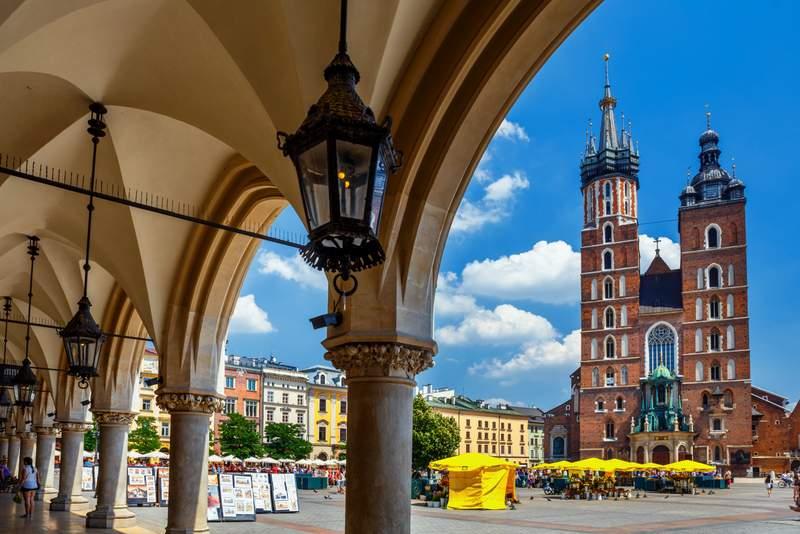 Sukiennice i kościół Mariacki Kraków